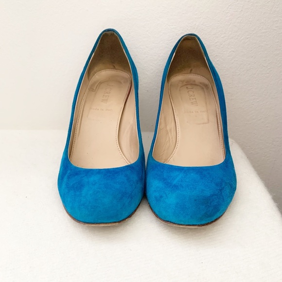 J. Crew Shoes - J. CREW Italian Blue Suede Pumps